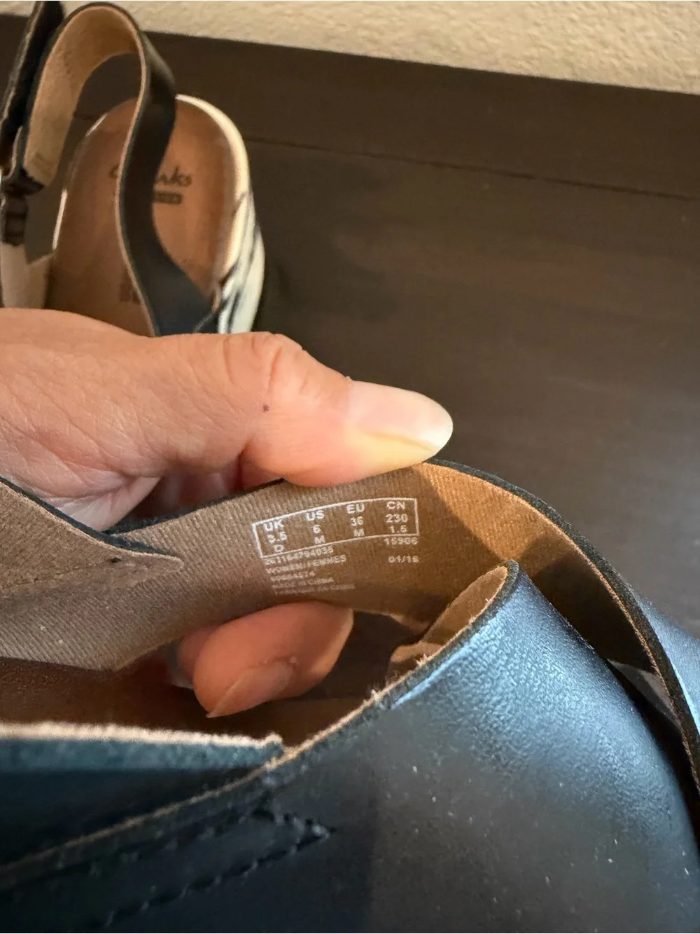 Clarks Stasha Hale Leather Cross-Strap Wedge Sandals Patterned Platform